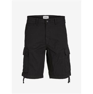 Čierne pánske cargo nohavice Jack & Jones Cole