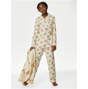 Krémové detské pyžamo Marks & Spencer Spencer Bear™