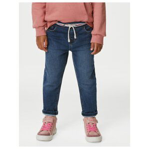 Tmavomodré dievčenské džínsy Marks & Spencer