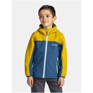Žlto-modrá chlapčenská softdhellová bunda Kilpi Ravio-J