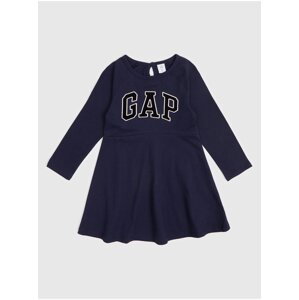Čierne dievčenské šaty s logom GAP
