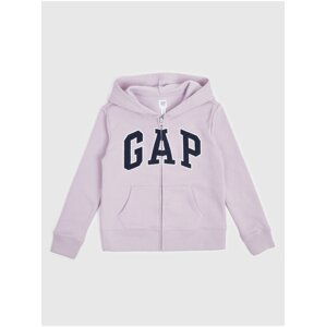 Svetlo fialová dievčenská mikina s logom GAP