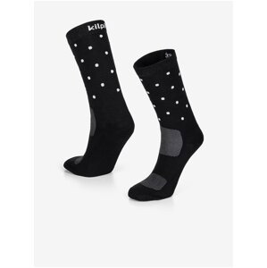 Čierne unisex bodkované ponožky Kilpi DOTS