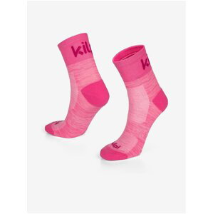Ružové unisex športové ponožky Kilpi SPEED