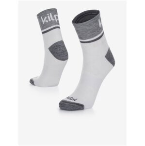 Šedo-biele unisex športové ponožky Kilpi SPEED