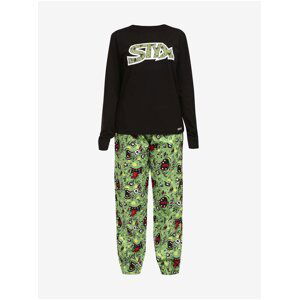 Čierno-zelené dámske pyžamo Styx Zombie