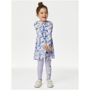 Svetlofialové dievčenské šaty s motýlím motívom Marks & Spencer