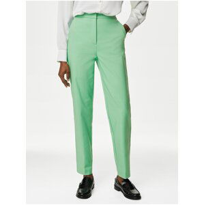 Svetlo zelené dámske nohavice Marks & Spencer