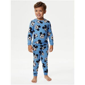 Modré chlapčenské vzorované pyžamo Marks & Spencer Mickey Mouse™
