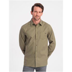 Zelená pánska vrchná košeľa Ombre Clothing