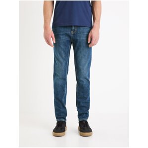 Modré pánske slim fit džínsy Celio Gotapered