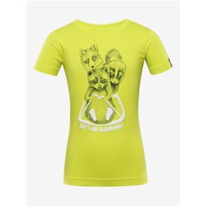 Zelené detské rýchloschnúce tričko ALPINE PRO Dallo