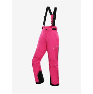 Tmavo ružové dievčenské lyžiarske nohavice s membránou ptx ALPINE PRO Osago