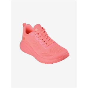 Oranžové dámske tenisky Skechers BOBS Squad Chaos - Color Rythms