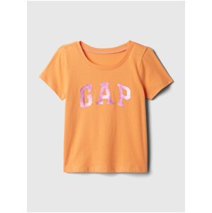 Oranžové dievčenské tričko GAP