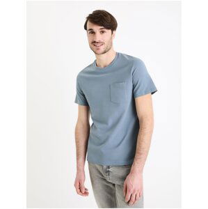 Modré pánske basic tričko Celio Gepik
