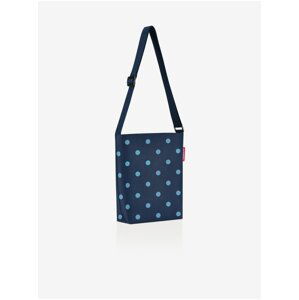 Tmavomodrá dámska bodkovaná kabelka cez rameno Reisenthel Shoulderbag S Mixed Dots Blue