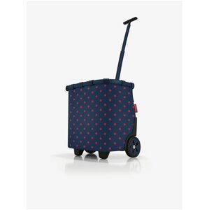 Červeno-modrý bodkovaný nákupný vozík na kolieskach Reisenthel Carrycruiser Frame Mixed Dots Red