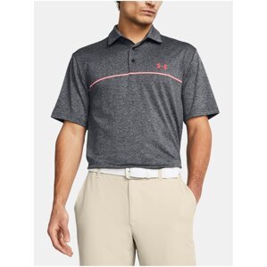 Tmavosivé športové tričko Under Armour UA Playoff 3.0 Stripe Polo