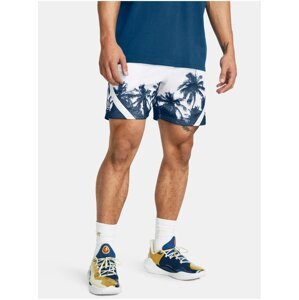 Modro-biele pánske športové kraťasy Under Armour Curry Mesh Short 3