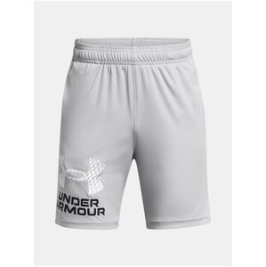 Svetlosivé športové kraťasy Under Armour UA Tech Logo Shorts