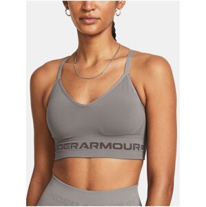 Šedá športová podprsenka Under Armour UA Seamless Low Long Bra