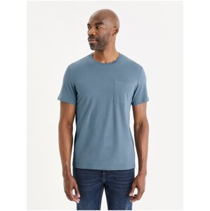 Modré pánske basic tričko Celio Gepostel