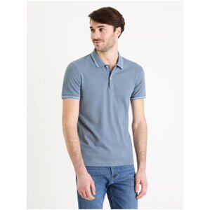 Modré pánske basic polo tričko Celio Decolrayeb