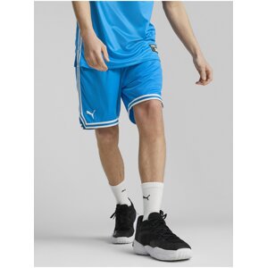 Modré pánske športové kraťasy Puma Hoops Team Game Short