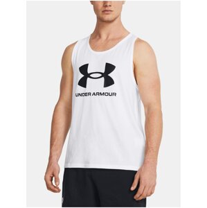 Biele tielko Under Armour UA SPORTSTYLE LOGO TANK