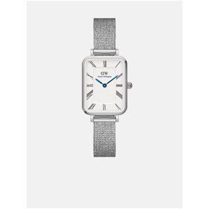 Strieborné dámske hodinky Daniel Wellington mesh Quadro Sterling