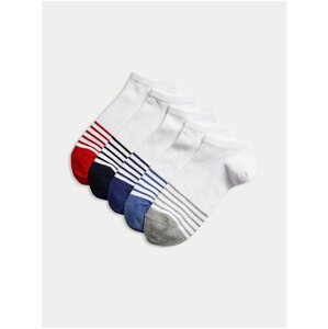 Súprava piatich párov ponožiek v šedej farbe Trainer Liners Marks & Spencer Cool&Fresh™