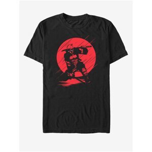 Čierne unisex tričko Marvel Silhouette Deadpool