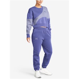 Fialové dámske tepláky Under Armour Essential Fleece Joggers-PPL