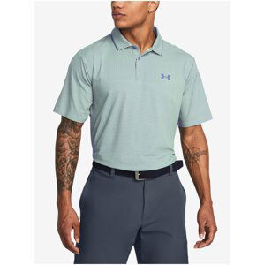 Tyrkysové pánske vzorované športové tričko Under Armour UA Iso-Chill Verge Polo