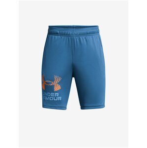 Modré chlapčenské športové kraťasy Under Armour UA Tech Logo Shorts