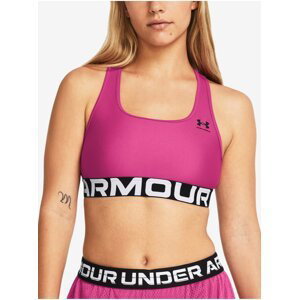 Ružová dámska športová podprsenka Under Armour UA HG Authentics Mid Branded