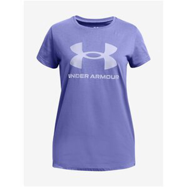 Fialové dievčenské tričko Under Armour UA G Sportstyle Logo SS