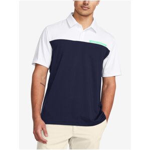 Tmavomodré pánske polo tričko Under Armour UA T2G Color Block Polo