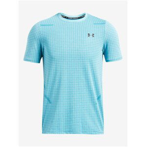 Svetlomodré pánske tričko Under Armour Vanish Seamless Grid SS