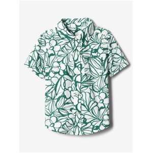 Zelená chlapčenská vzorovaná košeľa GAP
