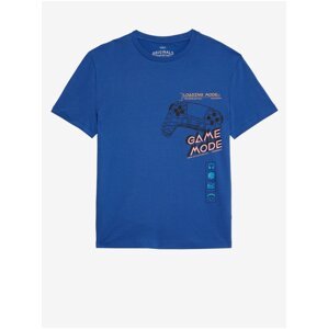 Modré chlapčenské tričko s herným motívom Marks & Spencer
