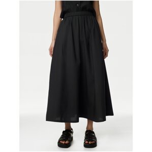 Čierna dámska plisovaná midi sukňa Marks & Spencer