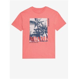 Koralové chlapčenské tričko s potlačou Marks & Spencer