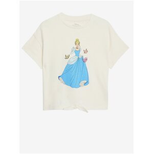 Krémové dievčenské tričko s motívom Marks & Spencer Disney Princess™