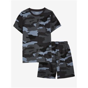 Tmavosivé chlapčenské army pyžamo Marks & Spencer