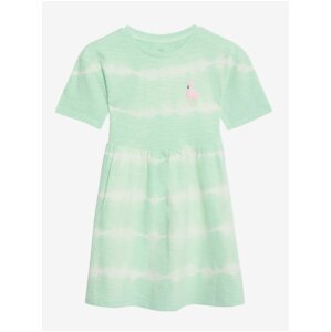 Svetlozelené dievčenské pruhované šaty Marks & Spencer