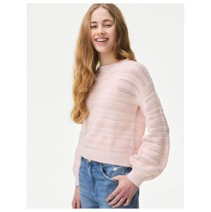 Svetloružový dievčenský sveter Marks & Spencer