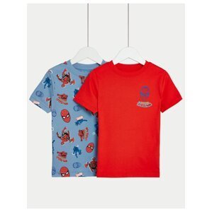 Súprava dvoch farebných chlapčenských tričiek s potlačou Spider-Man™ Marks & Spencer