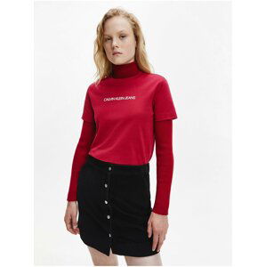 Červené dámske tričko Calvin Klein